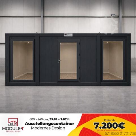 Showroom container 6.00×2.40 m insulated Module T Germany GmbH Ausstellungscontainer 20 Fuß NEU kaufen