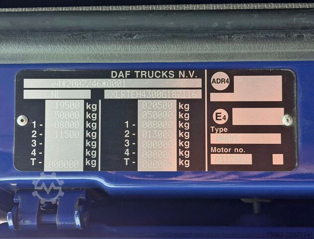 Standard tractor unit DAF XF 480 FT SSC 2X TANKS NEW SMART TACHO 562.000 K