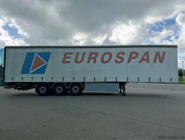 Open semitrailer with tarp SAMRO ST39WGRA BPW AXLES DISC BRAKES SLIDING ROOF TAIL