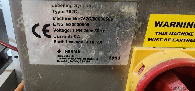 Labeling equipment Herma 752C