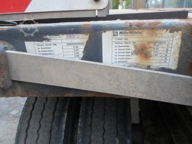 Low loader trailer MÜLLER-MITTELTAL T 3-Profi-30 To. 3 Achser