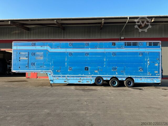 Viehtransporter Auflieger PEZZIOLI SBA31 3.Stock Tiefbett+Hals/Rampe/Hubdach/Rampe