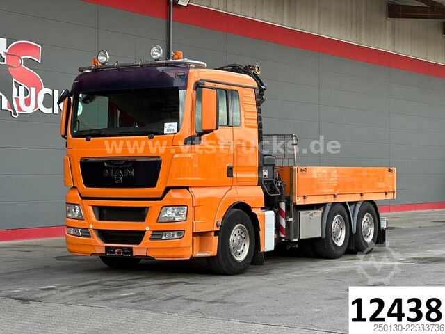 LKW mit Pritsche (offen) MAN TGX 26.480 6x4 Pritsche + HIAB 166E-2 Ladekran