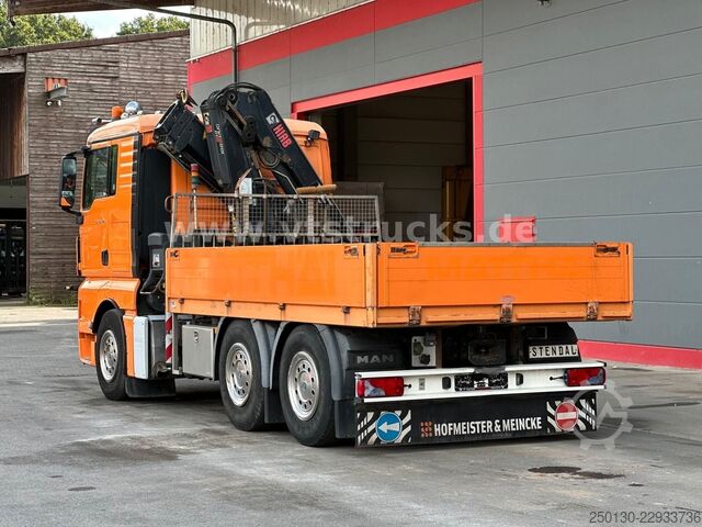 LKW mit Pritsche (offen) MAN TGX 26.480 6x4 Pritsche + HIAB 166E-2 Ladekran