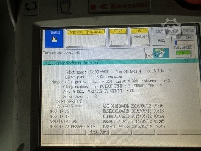 Industrial robot Kawasaki CP300L E-Controller Profibus