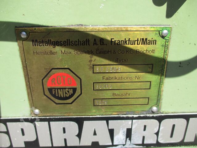 Vibratory finishing machine, polishing machine Spaleck Rundtrogvibrations ST 250 B (3487)
