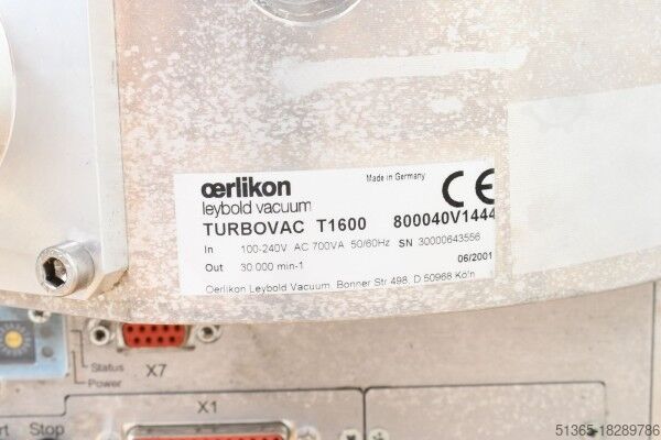 Turbomolecular pump Oerlikon Leybold Vacuum 800040V1444