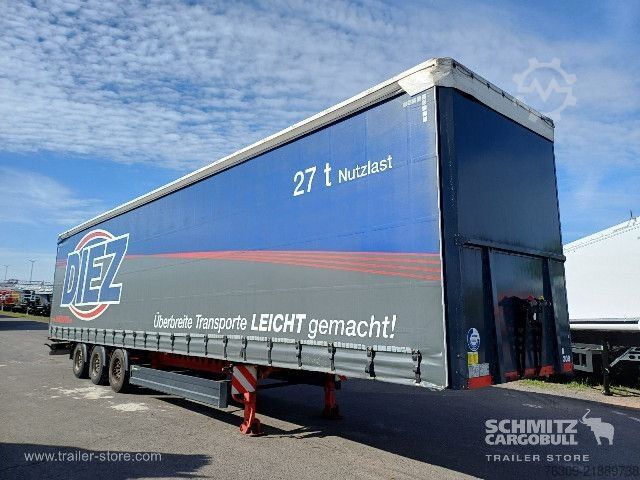 Open semitrailer with tarp Berger Curtainsider Mega