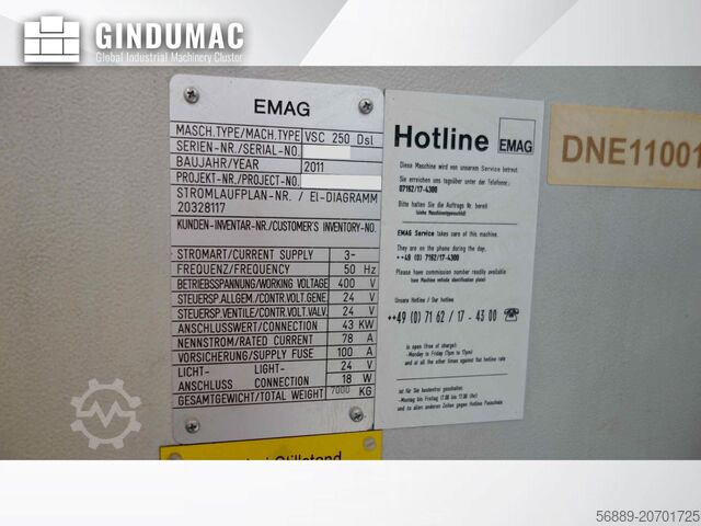 Vertikal-Drehmaschine EMAG VSC 250