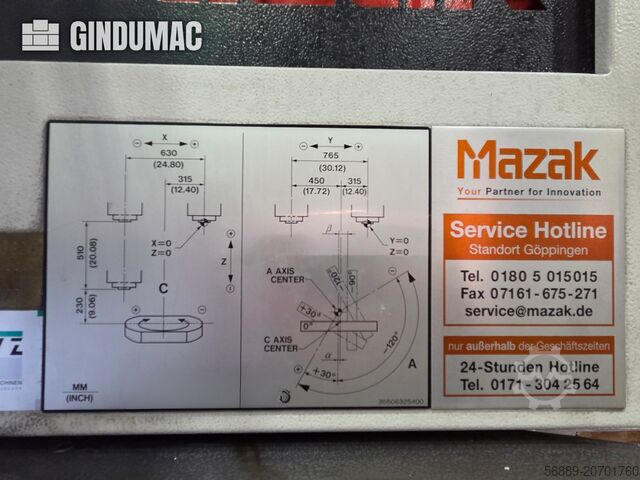 Universal-Bearbeitungszentrum Mazak Variaxis 630-5X