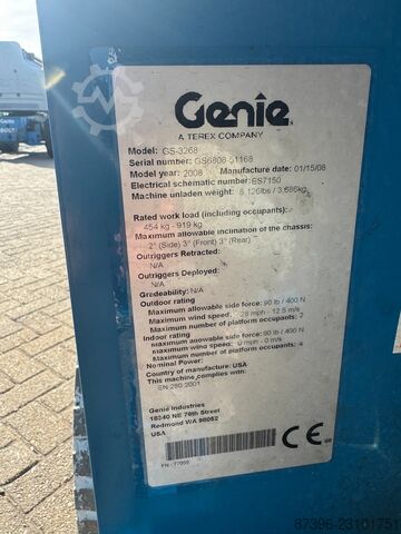 Genie GS3268 Hoogwerker Schaarhoogwerker Schaarlift (2008) Genie GS3268 Hoogwerker Schaarhoogwerker Schaarlift (...
