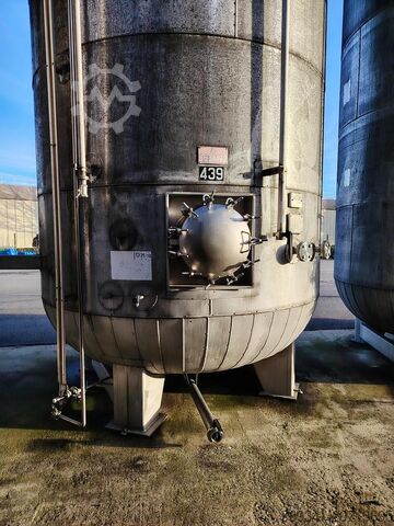 Edelstahltank 350 HL – Zylindrisch auf Füßen – Druck / Isoliert / Sicherheitsleiter