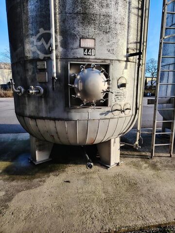 Edelstahltank 350 HL – Zylindrisch auf Füßen – Druck / Isoliert / Sicherheitsleiter