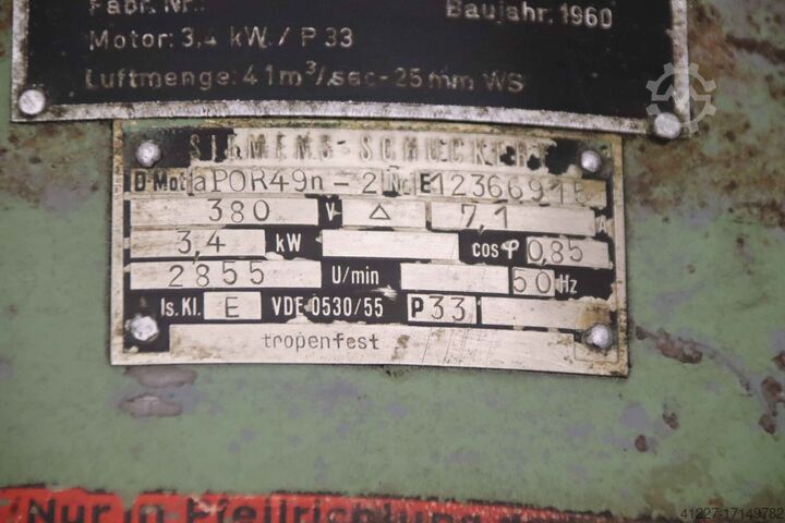 Axial fan 3.4 kW Lange & Breithaupt A 500