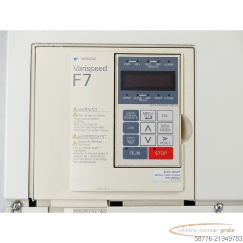 Component Yaskawa CIMR - F7C4090 Frequenzumrichter SN:J00191129500002