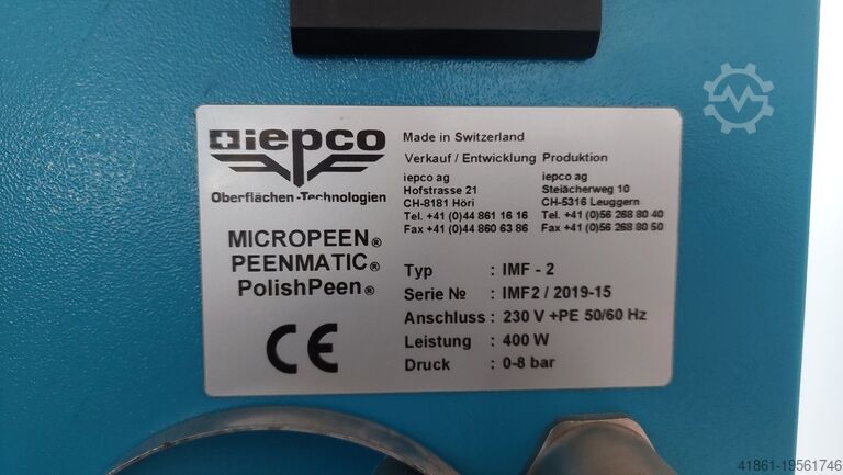 Unterdruck - Injektor Microstrahlanlage IEPCO PEENMATIC 13000 SDK