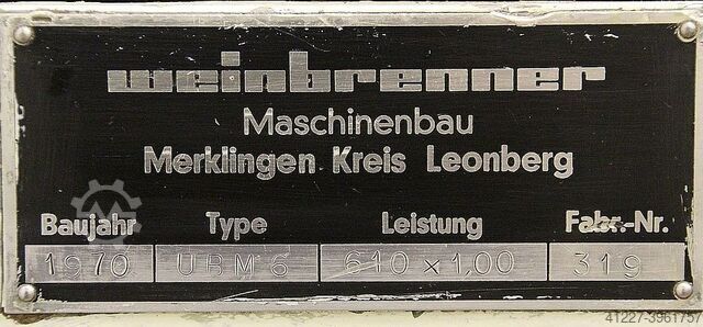 Hand guillotine shears with a folding machine Weinbrenner** UBM6