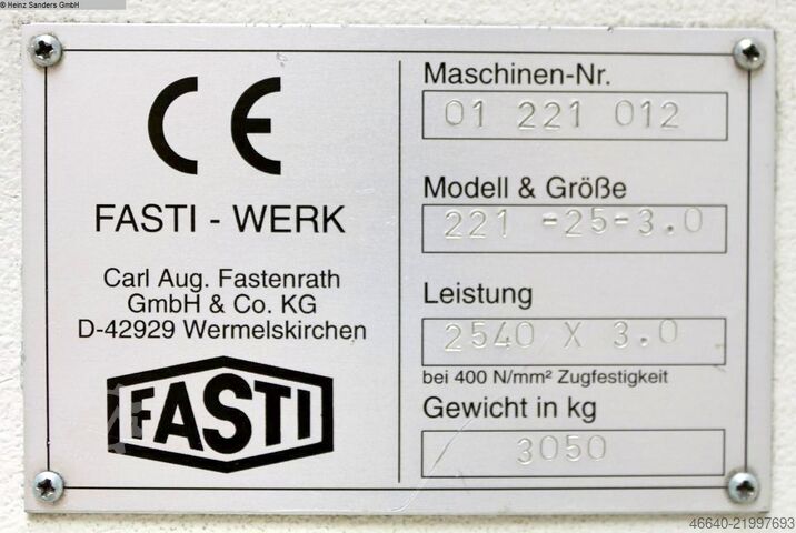 Folding Machine FASTI 221-25-3.0