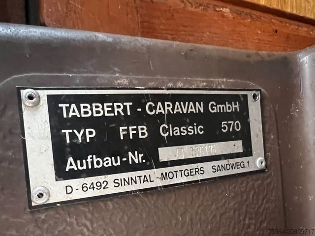 Integriertes Wohnmobil TABBERT FFB 570 Classic Fiat 2.5 Turbo Diesel Hubbett Tv