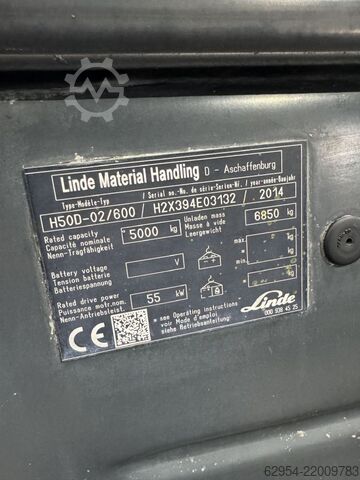Dieselstapler Linde H 50 D-02/600 EVO 3B Kabine STVO Luftreifen