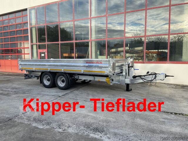 Kippanhänger Möslein TTD 11 Breite Reifen Kipper Tieflader, Breite Reifen-- Neufahrzeug --