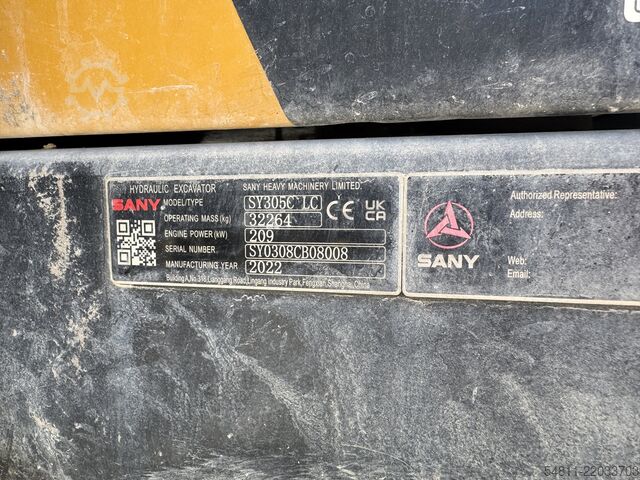 Chain excavator Sany SY305C