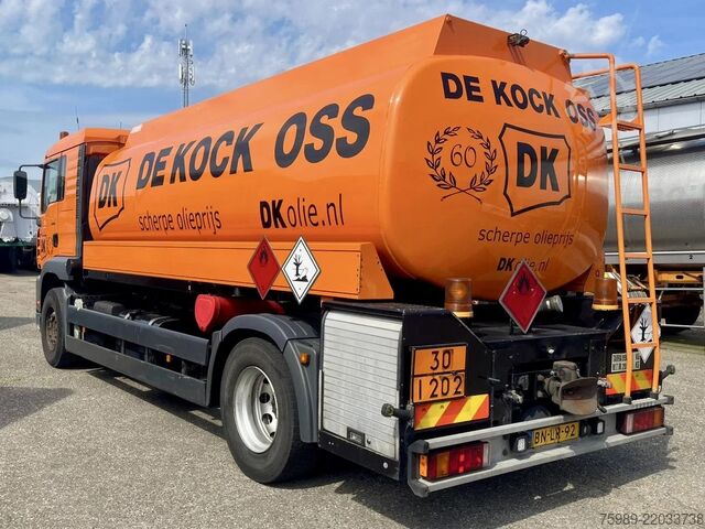 Tanker truck MAN TGA 18.410 Dutch truck! 15000 L, 4 COMP ATCOMEX...