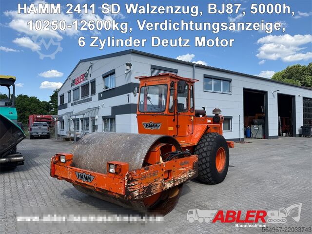 Single drum roller Hamm 2411 SD Walzenzug 6 Zylinder Deutz