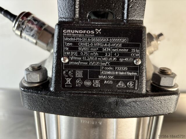 Vertikale mehrstufige Pumpe Grundfos CRNE1-9