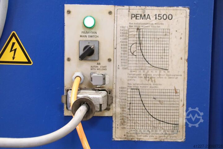 Welding rotary device, swiveling and height-adjustable PEMA 1500AHM