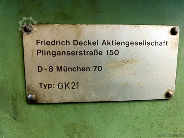 Gravier- und Fräsmaschine Friedrich Deckel GK 21