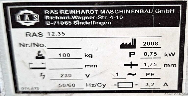 Bördelmaschine RAS 12.35
