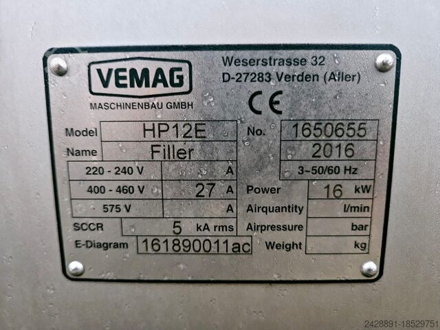 Sausage production line Vemag HP 12E, LPG 209, AH212