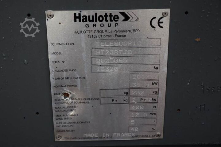 Telescopic boom lift Haulotte HT23RTJ O Valid inspection, *Guarantee! 4x4 Drive,