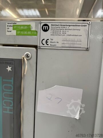 Kartonverpackungsmaschine Mohrbach Schließer 376
