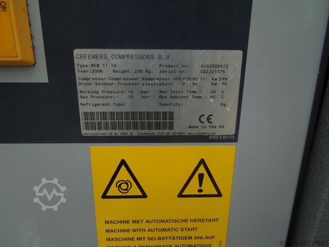 Schraubenkompressor CREEMERS RCB11/10