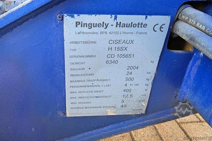 Scherenhebebühne Haulotte H15SX Diesel, 4x4 Drive, 15 Working Height, 500kg