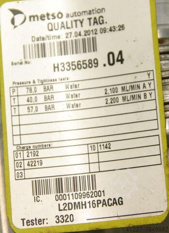 Shut-off valve Neles Metso L2DMH16PACAG