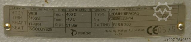 Shut-off valve Neles Metso L2DMH16PACAG