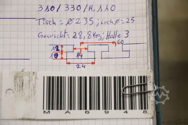 Rundtisch unbekannt Ø 235 mm