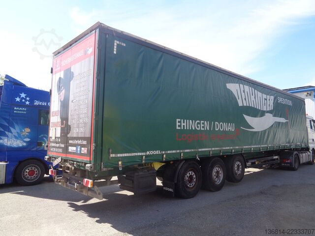 Open semitrailer with tarp KÖGEL S 24-1 385/65 R22,5 Liftachse Stapleraufnahme