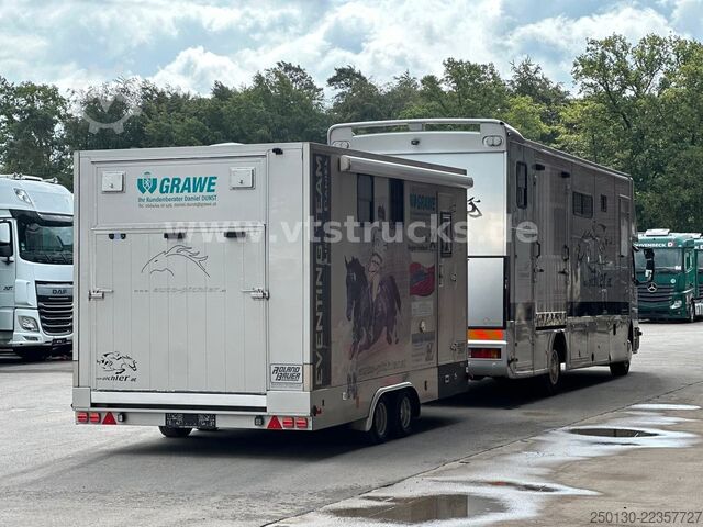 Cattle truck MERCEDES-BENZ Atego 1218L Pferdetransporter + Gimmel Anh.