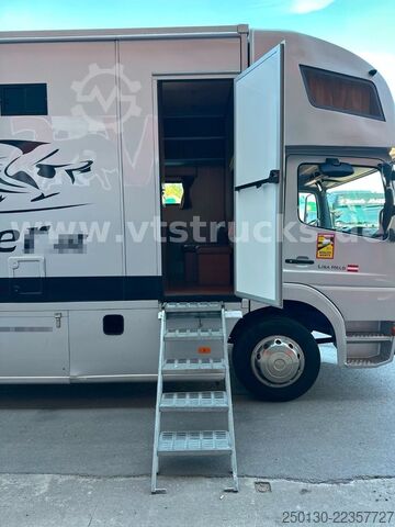 Cattle truck MERCEDES-BENZ Atego 1218L Pferdetransporter + Gimmel Anh.