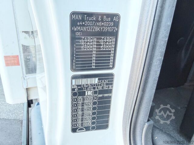 Box van MAN TGL 8.190 4x2 6.0 m Euro 6 Closed Box / Koffer