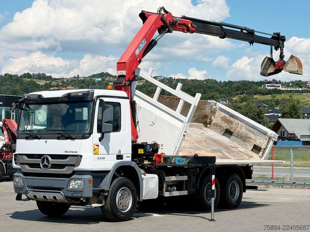 Truck mounted crane MERCEDES-BENZ ACTROS 3336* KIPPER 5,10 m + KRAN/FUNK * 6x4