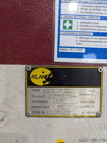 Hydraulic Plate Shear Atlantic ATSL 3013