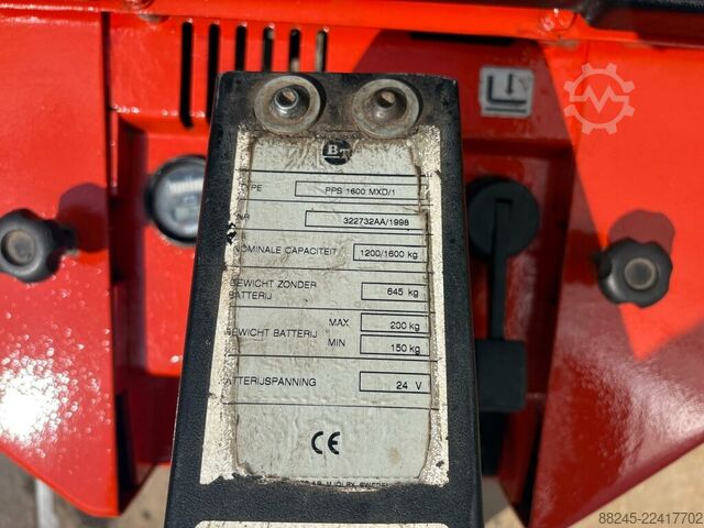VS-22956 Electric double stacker BT 1700mm BT PPS1600