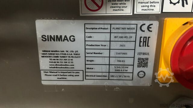 Planet electric mixer Sinmag IBT 100-VEL CR
