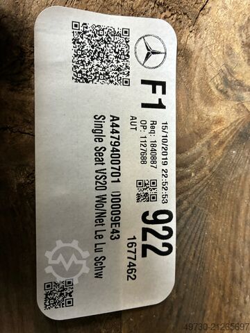 Single leather seat VS20 A4479400701 Mercedes V-Class Mercedes Benz v Klasse