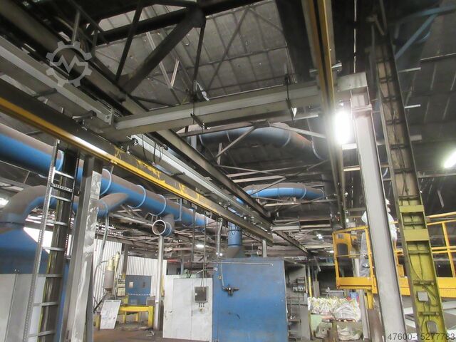 Kranhimmel Kran Hallenkran Kranbahn Demag Erikkila Portalkran 20x4m 3x0,5t Demag Kettenzug 3x500KG Stahlbau Stützen